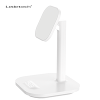 Support de tablette PC de bureau avec chargeur sans fil pliable en métal, compatible iPad, charge rapide, réglable
