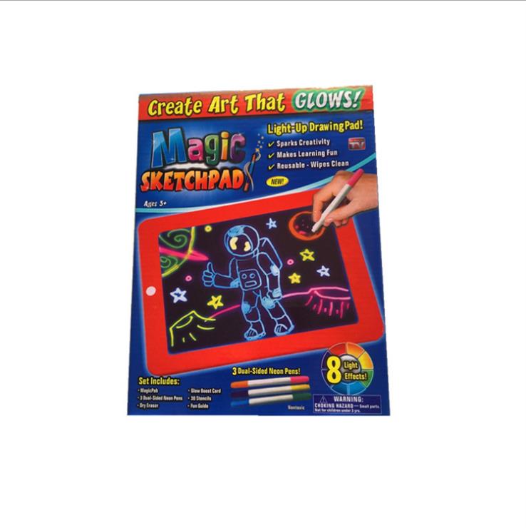 Magic Drawing Pad - Fun LED Tablet with Stencils & Markers Magic Drawing Pad - Fun LED Tablet with Stencils & Markers