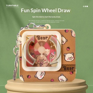 Children's Cartoon Light Turntable Winning Game Machine Creative Rotating Turntable Keychain Bag Pendant Gift Toys - Product Image 2