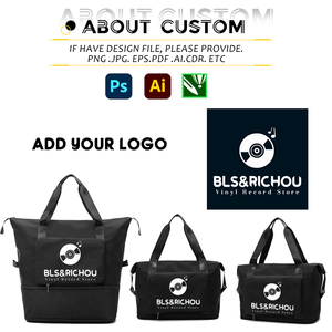 IDEA GIFT Custom Logo Duffel Bag Foldable Dry Wet Waterproof Luggage Duffle Yoga Sports Weekend Shoulder Gym Travel Tote Bag - Product Image 2