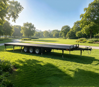 Châssis de camion lourd à plateau plat pour conteneurs 20FT 40FT, semi-remorque plateau plat à vendre