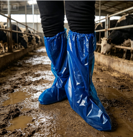 Surchaussures de ferme jetables imperméables antidérapantes à manchette élastique pour la protection des pieds en ferme, au jardin et contre la boue