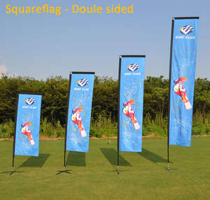 Bandera rectangular personalizada, asta de bandera de 5m con base de agua, bandera de playa Oriflamme con soporte y asta de bandera telescópica <span class=keywords><strong>para</strong></span> publicidad - Product Image 4