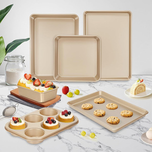 Ensemble de moules à pâtisserie, moules à pâtisserie empilables antiadhésifs, moules à four pour la cuisson, ensemble de 6 plaques à pâtisserie, y compris une plaque à biscuits - Product Image 6