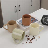 Tasse à café en céramique de style nordique, esthétique et créative, pour petit-déjeuner, pour couple, pour la maison ou le restaurant.
