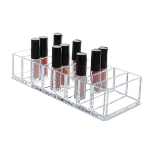 Organizador de Lápices Labiales Acrílico DOOSO con 8 Compartimentos, Exhibidor de Paletas de Sombras de Ojos, Soporte de Escritorio para Cosméticos, Organizador Compacto de Maquillaje - Product Image 1