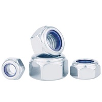 Vente directe usine – Écrous de blocage en nylon M8 DIN985/DIN982 en acier, tailles de filetage M4-M48, zingués, pour usage minier