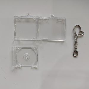 Venta al por mayor estrella que rodea soporte <span class=keywords><strong>Spotify</strong></span> álbum acrílico Mini NFC CD caja llavero en blanco - Product Image 1