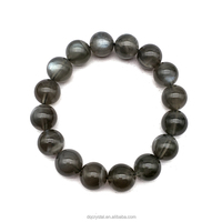 Bracelets en pierre de lune noire naturelle de grande taille, artisanat en cristal de haute qualité, bracelet en pierre de lune noire scintillante pour cadeau, vente en gros