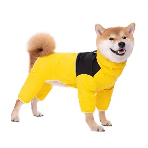 Индивидуальные модные наряды для собак Одежда для домашних животных плащ для больших собак на открытом воздухе четыре ножки в комплекте куртка для собак водонепроницаемый плащ