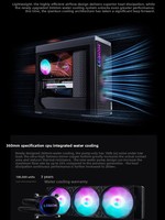 PC de Escritorio ATX de Torre Completa Legion Y9000K con Caja Acrílica y Fuente de Alimentación Refrigerada por Agua para Equipos de Juego de Alta Gama y eSports