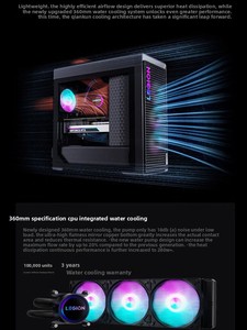 Legion Y9000K Full Tower ATX Desktop PC with Acrylic Case Water-Cooled <strong>Power</strong> Supply for High-End <strong>Gaming</strong> <strong>Rig</strong> and ESports - Product Image 3