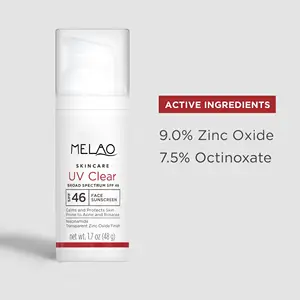UV Clear Face Sunscreen SPF 46 Oil Free Sunscreen With Zinc Oxide Protects Calms Acne-Prone Skin Lightweight Silky Pump