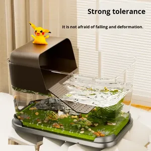 Acquario PAIPET per <span class=keywords><strong>Tartarughe</strong></span> <span class=keywords><strong>d</strong></span>'<span class=keywords><strong>Acqua</strong></span> Dolce con Piattaforma per Basking, per <span class=keywords><strong>Tartarughe</strong></span> Rosse, Grande <span class=keywords><strong>Habitat</strong></span> in Plastica - Product Image 3