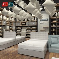 Magasins d'ameublement de haute qualité Design Linge de lit Présentoirs Ustensiles de cuisine Magasins de draps de lit Vitrine