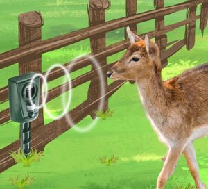 Répulsif à ultrasons pour animaux d'extérieur, dispositif de contrôle des animaux réglable, répulsif infrarouge pour chats et chiens - Product Image 6