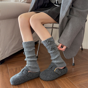 Autumn and Winter Fashion Acrylic Boots <strong>Socks</strong> for Women Bowknot Thick and Warm Knitted <strong>Woollen</strong> Leg Warmers Covers Slouch <strong>Socks</strong> - Product Image 4