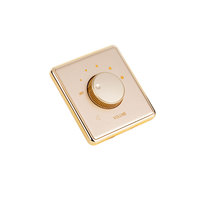 Altavoz de material de PC dorado eficiente y sensible, ajuste de volumen de Audio, interruptor de Control montado en la pared de 10W, accesorios para equipos de vídeo