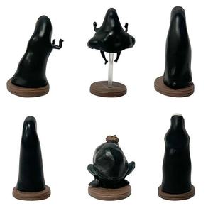 6 pièces/ensemble 4-7,5 cm Figurines de manga Statues de dessins animés Spirited Away Sans visage Figurine de dessin animé PVC Figurine d'anime Cadeaux jouets - Product Image 6