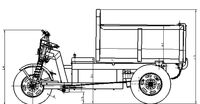 Bon prix Petite construction Charge de 500kg Capacité de basculement Tricycle électrique Mini Dumper Béton Buggy