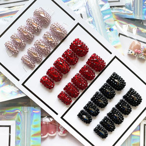 10 pièces carré fait à la main presse sur les <span class=keywords><strong>ongles</strong></span> couverture complète décoration exquise <span class=keywords><strong>faux</strong></span> <span class=keywords><strong>ongles</strong></span> acrylique bâton sur les <span class=keywords><strong>ongles</strong></span> <span class=keywords><strong>ongles</strong></span> artificiels - Product Image 3