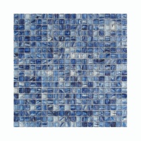 Mosaïque de carreaux de piscine 3D en forme de cube bleu, mini diamant, Honeyberry, liquidation, 30 x 30 mm, brillant