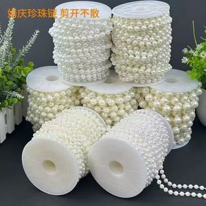 Chaîne de perles rouges vives en résine plastique pour décoration de mariage, tendances individuelles Printemps 2025 - Product Image 4