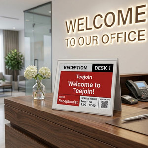 7.5 Inch V Shape Esl Dual Display <b>Screen</b> <b>Large</b> Epaper Display Conference Table Name Card Wireless Smart <b>E</b> <b>Ink</b> Nameplate Display - Product Image 1