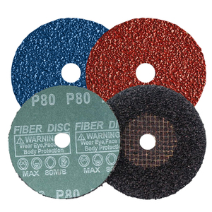 Disco de lijado de fibra <span class=keywords><strong>Indasa</strong></span>, disco abrasivo de fibra de nailon, color rojo, oro azul, 1 orificio - Product Image 3