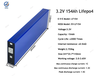 Sel Baterai Blade Cell 3.2V 154Ah LF154 LiFePO4 LFP Prismatic Cell 1.3C High Discharge untuk EV RV ESS Paket Baterai Kustom 48V 51.2V