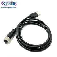 Kabel Konektor M8 3 Pin Female ke USB 2.0 dengan Kode untuk Komisioning IO-Link Master
