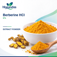 Poudre de berbérine HCl HBEUNDAS 97% de qualité alimentaire, ingrédient d'extrait végétal en gros pour marque privée OEM