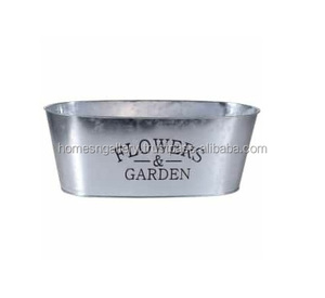 Hot Selling New Design Metal Iron Galvanized Distressed Garden Planters Cheap Price Indian Exporters' Wholesale Supply - Product Image 3