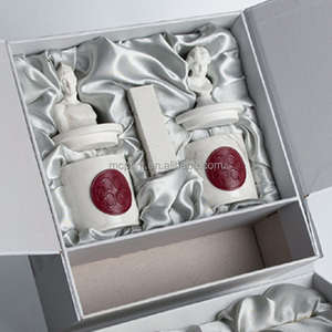 Luxury custom logo Matt Lamination gift set packing 2 piece candle box