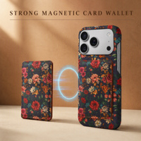 Étui de protection rigide en cuir texturé avec support magnétique et fonction portefeuille pour iPhone 14 15 16 17 18