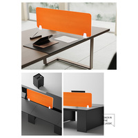 Cloison de bureau moderne minimaliste en acier avec écran en maille tissée pour intérieur, fixation par pince