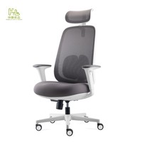 Chaise de bureau exécutive moderne et confortable, ergonomique, pivotante, avec dossier en maille, accoudoirs réglables en hauteur et base métallique