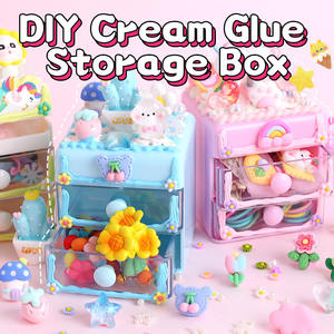 Boîte de <span class=keywords><strong>rangement</strong></span> éducative pour enfant, kit de jouets, bricolage, colle crème, <span class=keywords><strong>jouet</strong></span> de <span class=keywords><strong>rangement</strong></span> <span class=keywords><strong>fait</strong></span> <span class=keywords><strong>maison</strong></span>, dessin animé, cadeau mignon pour Noël et anniversaire - Product Image 5