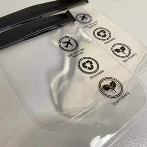 Sac cosmétique transparent sans plastique avec fermeture éclair, étanche, pour articles de toilette et conservation des aliments surgelés, fabriqué à Dongguan <span class=keywords><strong>Fenggang</strong></span> - Product Image 2