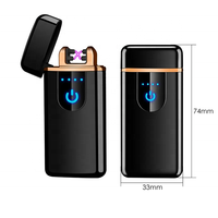 Vente chaude Électronique Double Arc Briquet Batterie Rechargeable Coupe-Vent Étanche USB Briquet Pour Cigarettes Briquets