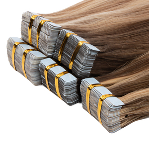 <span class=keywords><strong>Extensions</strong></span> de <span class=keywords><strong>cheveux</strong></span> à <span class=keywords><strong>bandes</strong></span> adhésives non traitées, double épaisseur, 100% <span class=keywords><strong>cheveux</strong></span> humains européens de haute qualité - Product Image 3