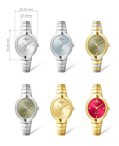 <span class=keywords><strong>Montre</strong></span> ovale personnalisée en alliage de quartz pour femme, étanche 30M, verre minéral, fermoir papillon <span class=keywords><strong>avec</strong></span> logo OEM - Product Image 3