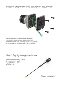 Nhà Máy Caddx cực Vista Kit Caddx cực airunit Kit ánh sáng sao kỹ thuật số <span class=keywords><strong>FPV</strong></span> HD máy ảnh 16:9 720P 60fps FOV 162 <span class=keywords><strong>RC</strong></span> đua bay không người lái - Product Image 5