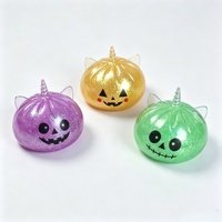 Jouet Squishy en forme de chignon d'Halloween, jouet anti-stress souple en TPR, cadeau unisexe pour enfants de 14 ans et plus