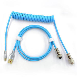 3A sạc nhanh truyền dữ liệu xoắn ốc cuộn dây Cáp TPU với kim loại phi công kết nối cơ khí bàn phím Cáp - Product Image 4