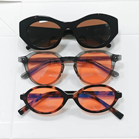 Lunettes de soleil en acétate rétro polygonales polarisées UV400, plusieurs couleurs en stock, vente en gros