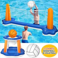 Ensemble de volley-ball aquatique gonflable avec panier de basket, jeu interactif pour piscine pour adultes et enfants, jouet sportif flottant OEM ODM