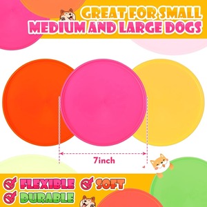 Disque volant pour chien en TPR, jouet souple à lancer pour l'entraînement interactif en extérieur, jouet pour chiot, 178 mm, 55 g, durable, sans BPA - Product Image 2