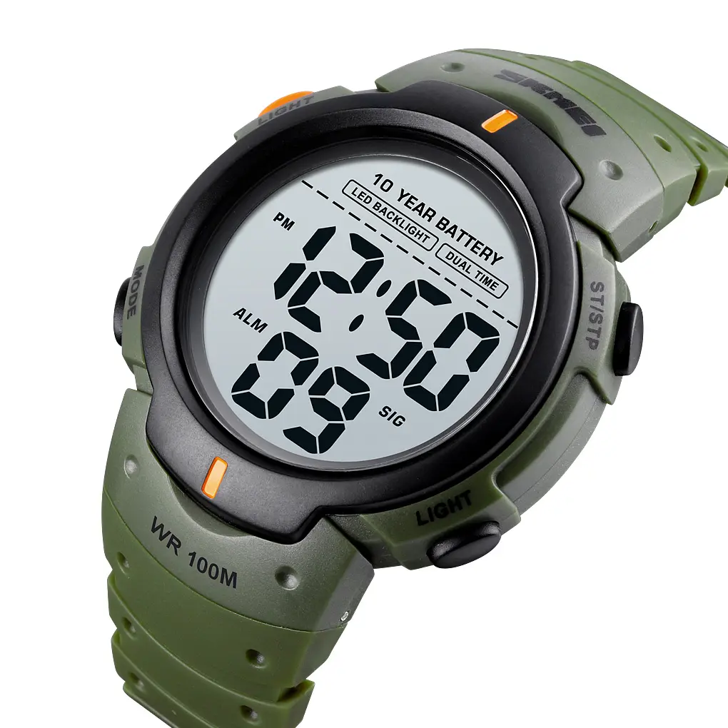 CE certification Skmei 1560 100M Water Resistant sports watch Chronograph multifunctional Digital Wristwatch electronic watch