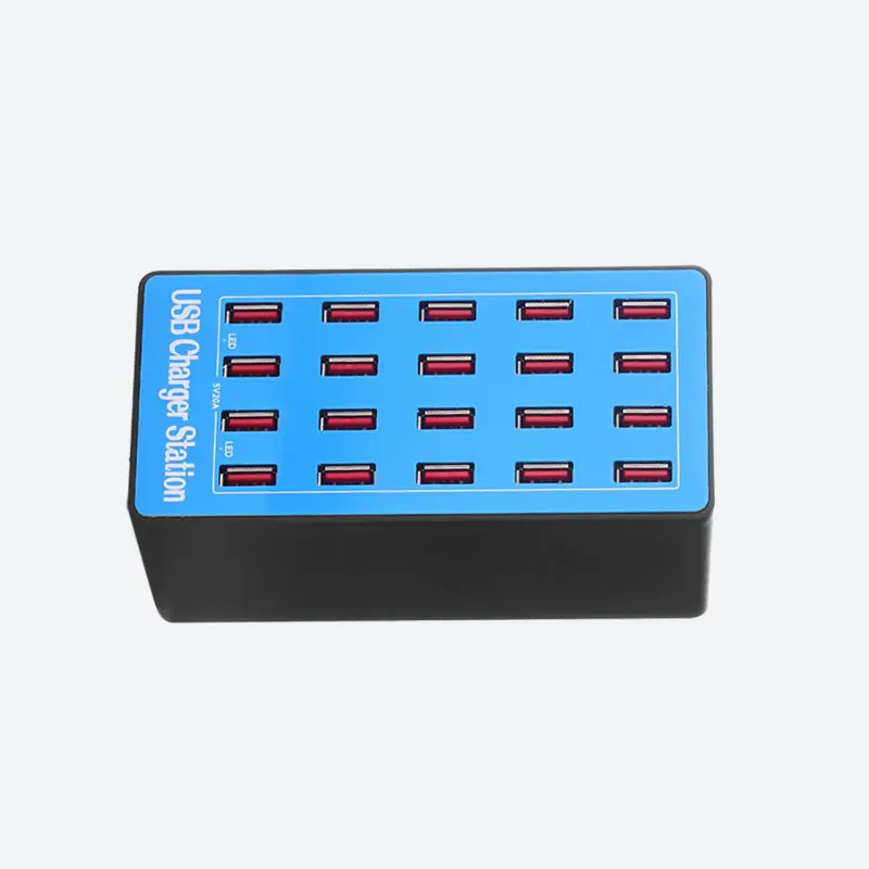 Ladestationen 20 Port 5V 2A Handy-Ladegerät für Smartphones EU/US/AU/UK-Stecker Multi-Port-USB-Schnell ladegerät